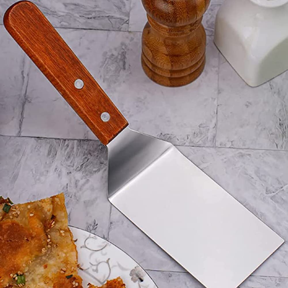 Juego De 2 Espátulas Para Pescado Acero Inoxidable + 4 Cepillos De Silicona - Antiadherentes Y Resistentes Al Calor | Para Parrilla Y Cocina