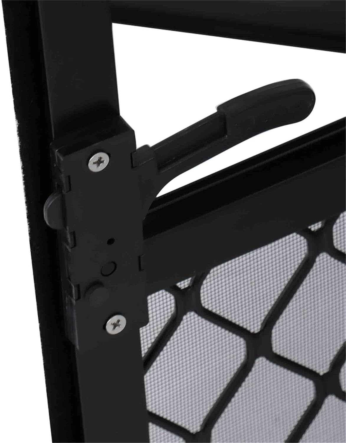 26(W) × 32(H) Passenger RV Entry Door with Radius Corners on Top and Square Bottom with Screen Door and Window Black