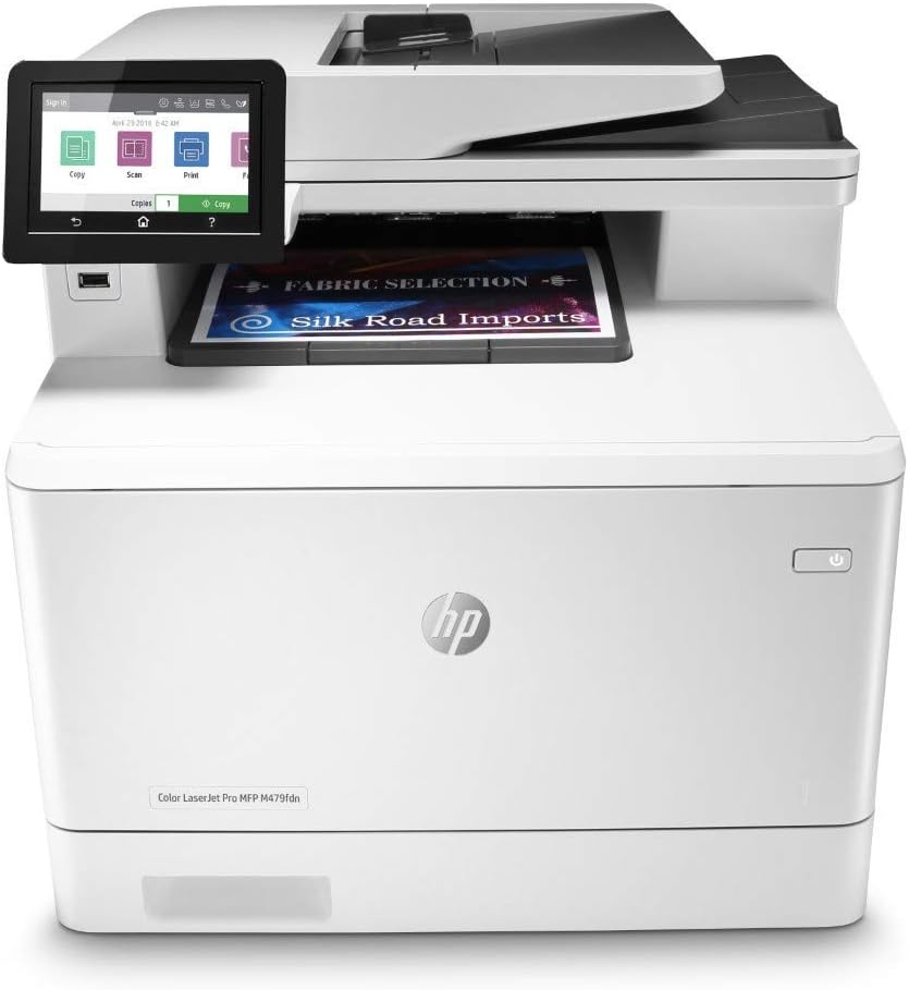 HP Color Laserjet Pro Multifunction M479fdn Laser Printer with One-Year, Next-Business Day, Onsite Warranty (W1A79A) White (Renewed)