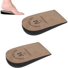 2 Pack Adjustable Heel Lifts for Leg Length Discrepancy, Height Increase Insoles with 3 Removable Layers, Heel Lift Inserts for Men Women, Non-Slip EVA Shoe Lift Pads, Heel Wedge Inserts for Shoes