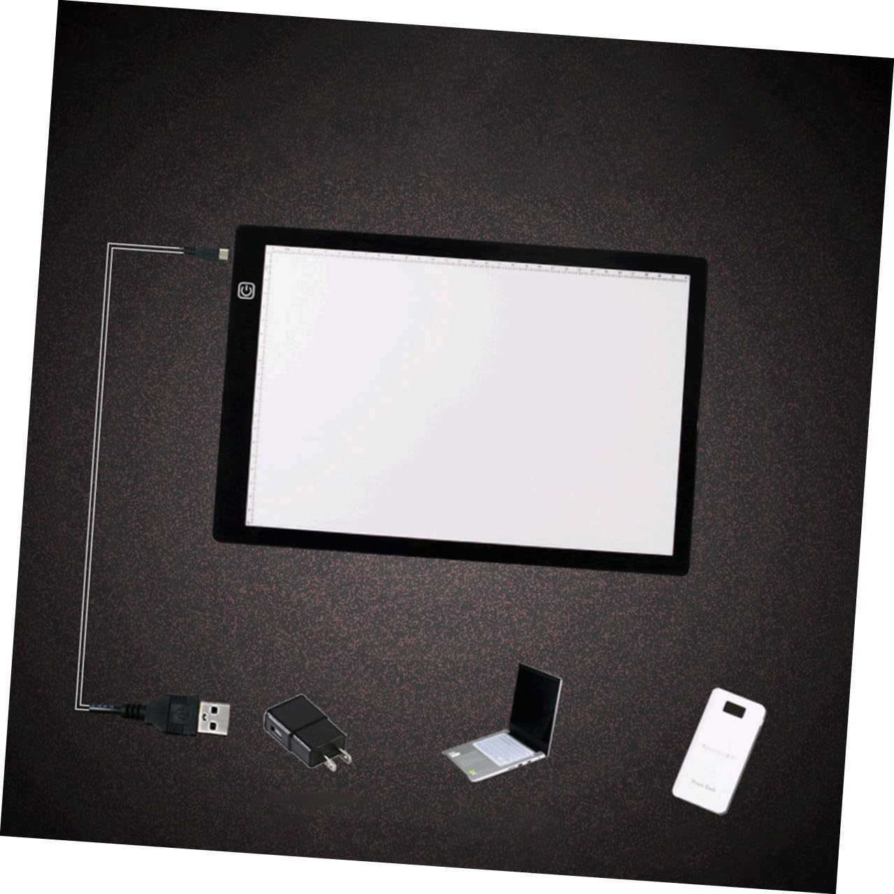 VILLFUL Mesa de Luz A4 para Dibujo con Luz LED Brillante, Tablero Acrílico Ligero con Diseño Innovador y Regla Integrada Adecuado para Scrapbooking y Animación 2d