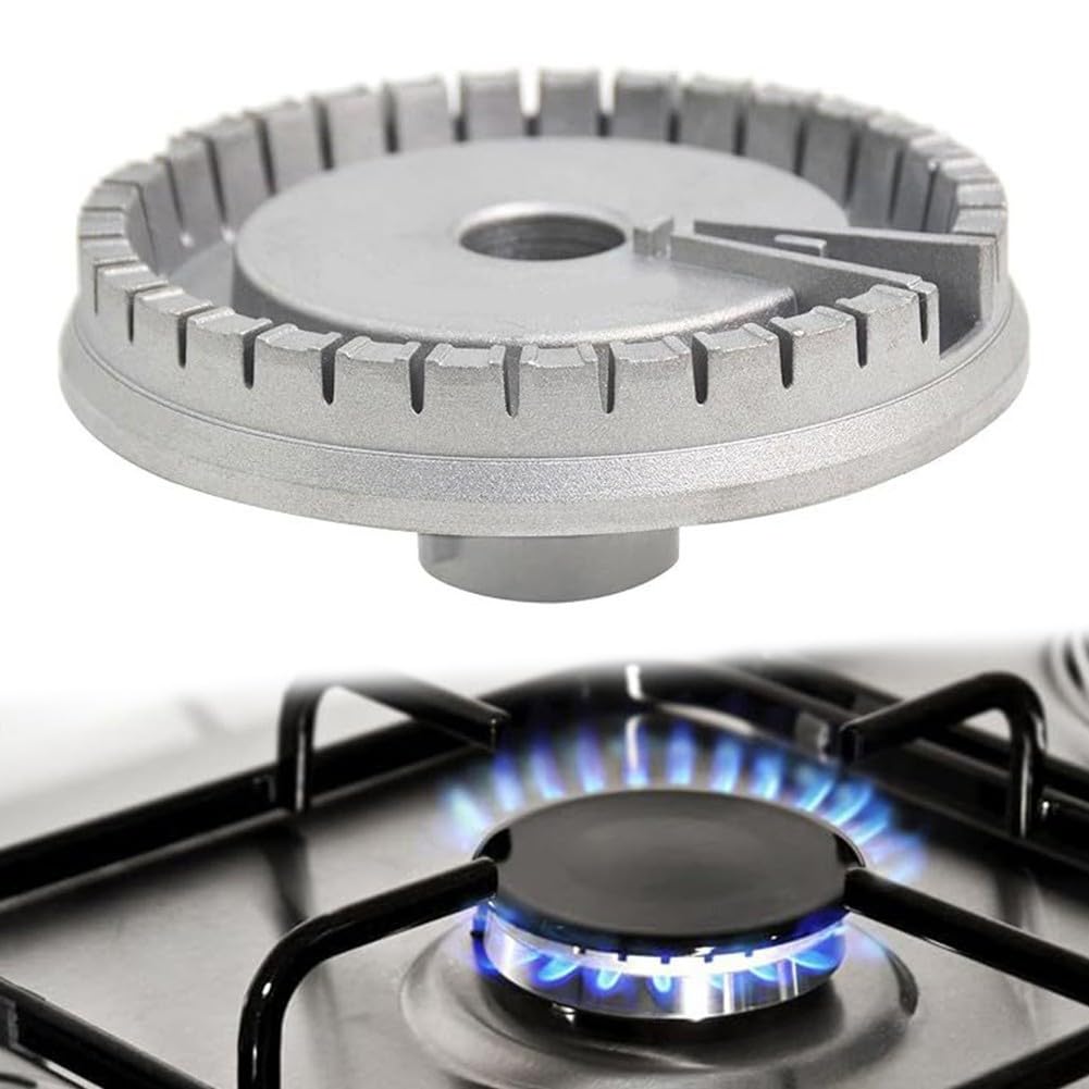 Wb16x24722 Base de quemador de gas para modelos GE y Haier, pieza de repuesto de aleación de aluminio plateado para reparación superior de estufa, corrige llamas desiguales y problemas de encendido