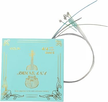 Violin Strings Full Set, Violin Strings Replacement,Long-Lasting Durability & Rich Tone - Handcrafted with Premium Materials- For All Levels (4/4 GOLD E)