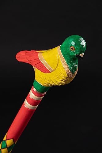 Miniatura 6 de Dove Decorative Wooden Cane, Designer Walking Stick - Bird Handcrafted Carved Hiking Baston