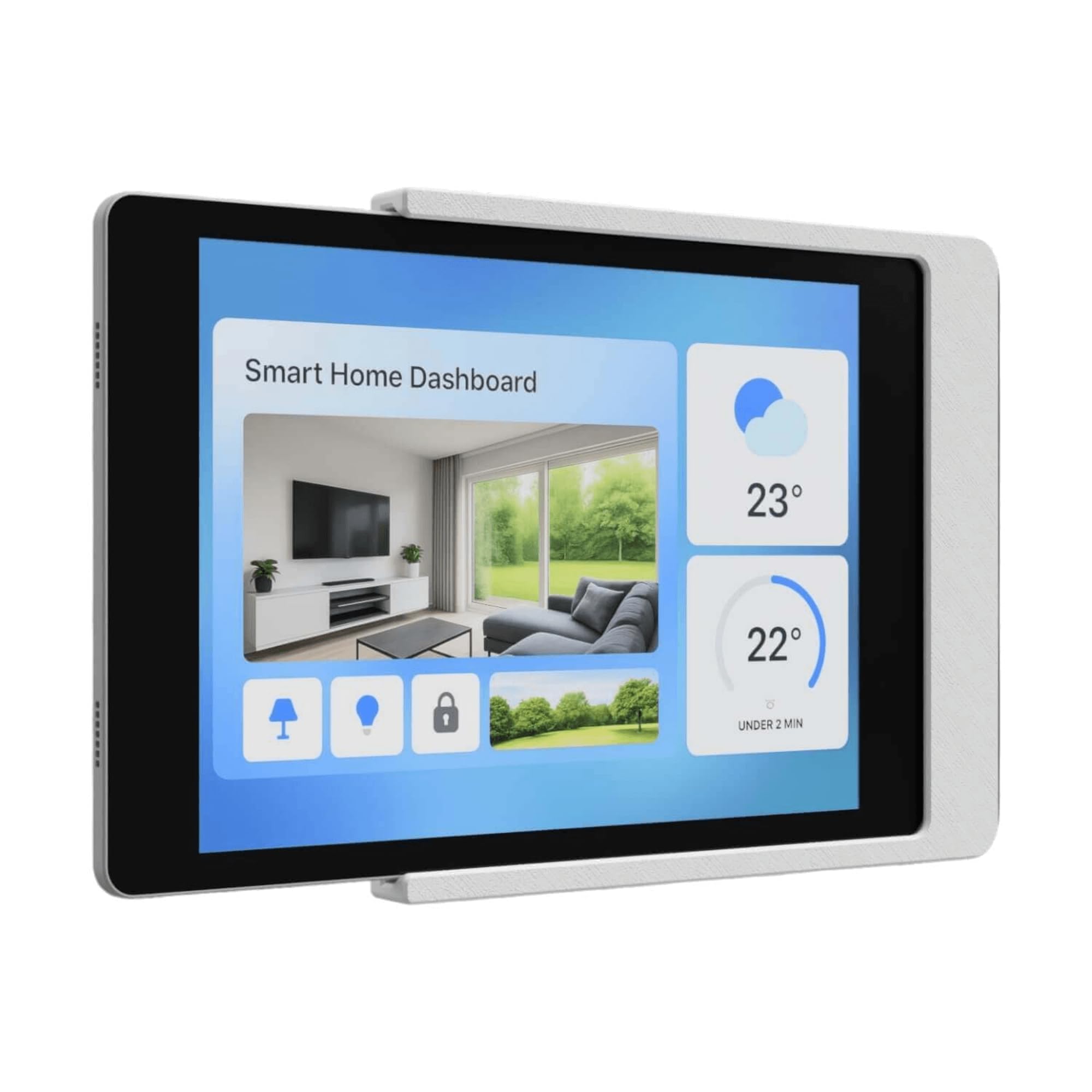 Supporto Tablet da Parete per iPad 7/8/9 Generation 10,2 Pollici - Supporto Estraibile Ultra Sottile per Smart Home - Bianco