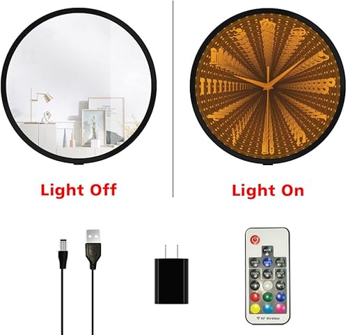 Miniatura 4 de The Geeky Days Accesorios para tienda de sexo, espejo infinito interestelar, reloj de pared luminoso, erótico, íntimo, juego de rol, herramientas