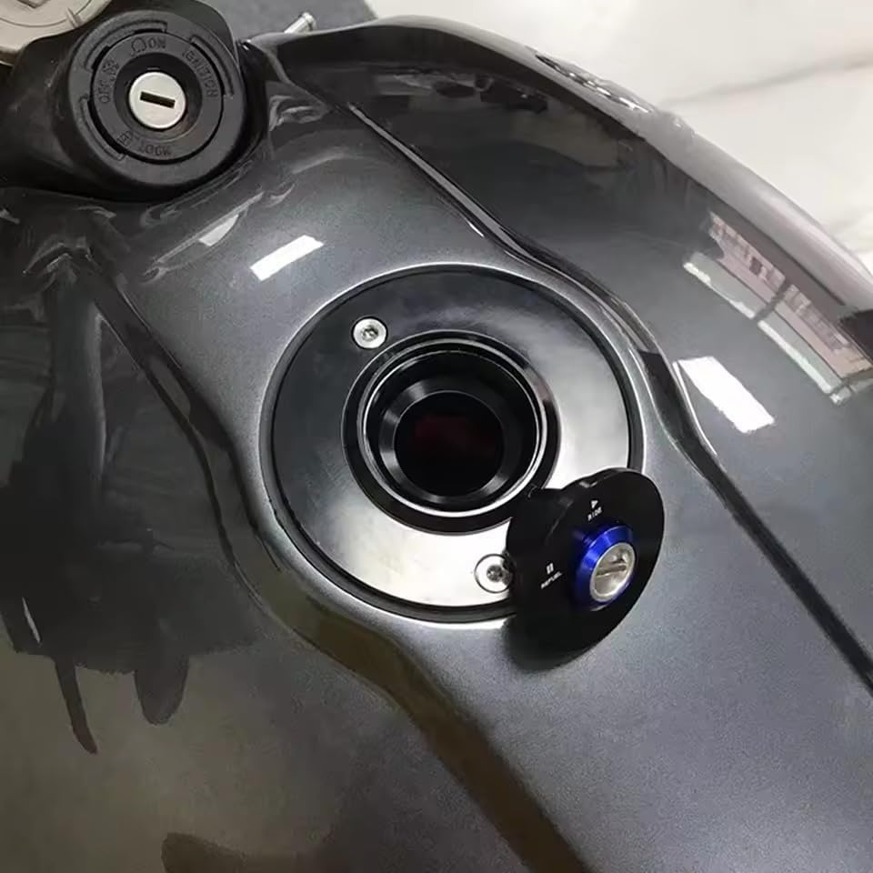 For BMW S1000RR S1000 RR S 1000 RR s1000rr 2009-2022 New Motorcycle CNC Fuel Engine Tank Cap Cover Accessories (Black - blue)