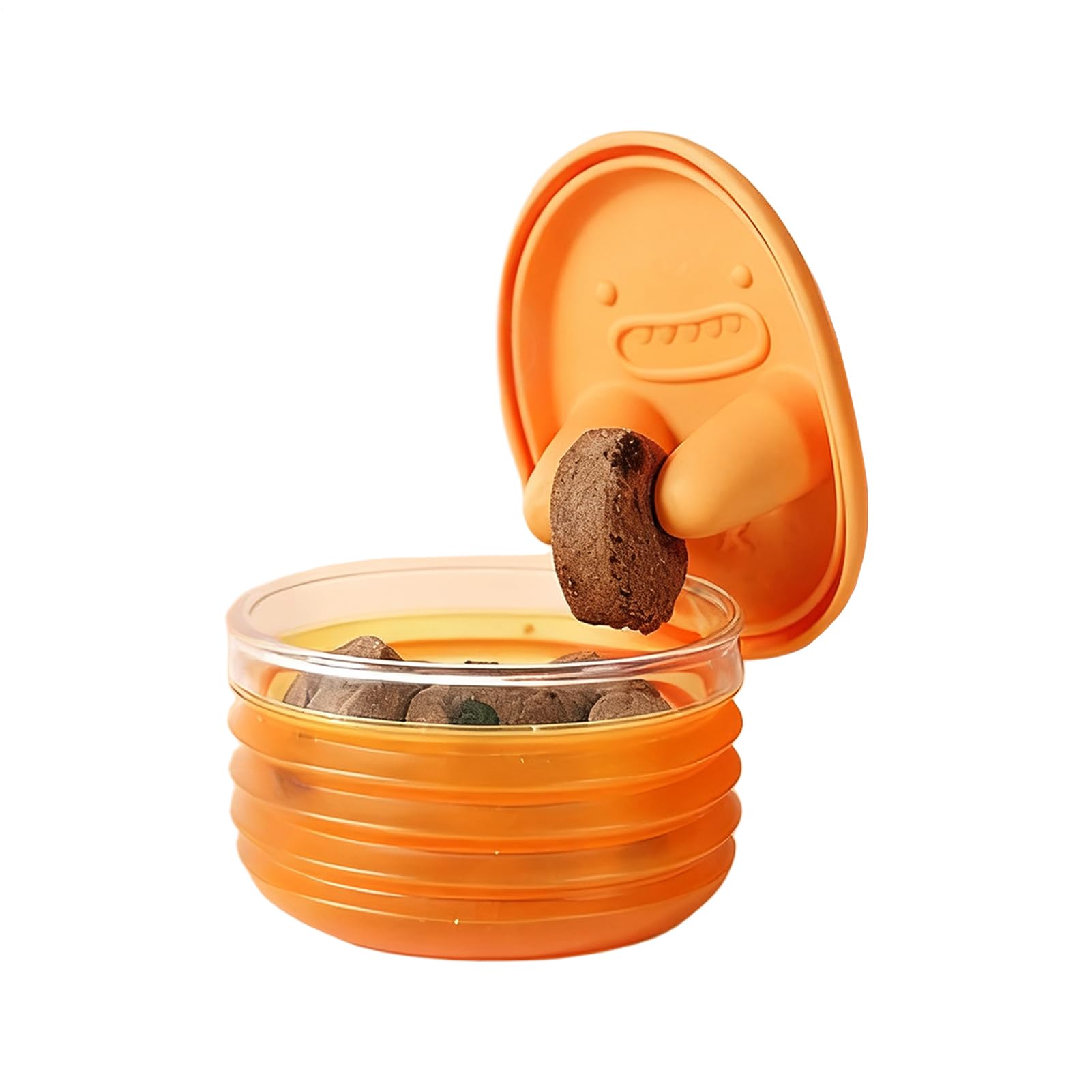 Generisch Contenitore per snack, riutilizzabile, ermetico, contenitore per biscotti con coperchio, per caramelle, biscotti, casa, ufficio, scuola, campeggio, picnic, bambini e adulti
