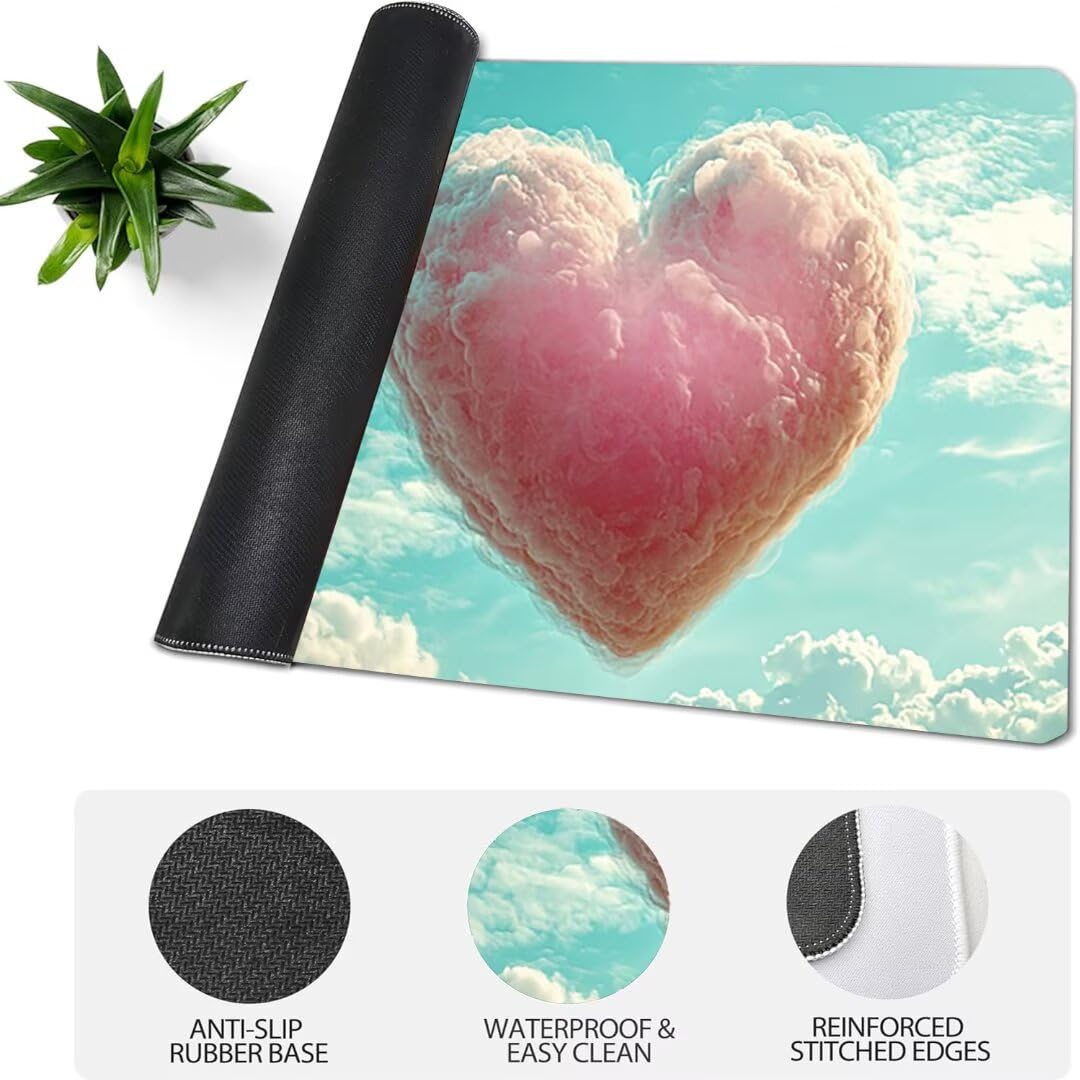 Podkładka pod mysz XXL podkładka pod mysz niebo krajobraz, podkładka do gier - 1200 x 600 x 3 mm - podkładka na biurko z antypoślizgową gumową podstawą, podkładka pod mysz z wszytymi krawędziami do