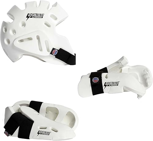 Proforce Lightning Martial Arts Protective Sparring Gear Bundle - Headgear, Gloves, Ultra Kicks