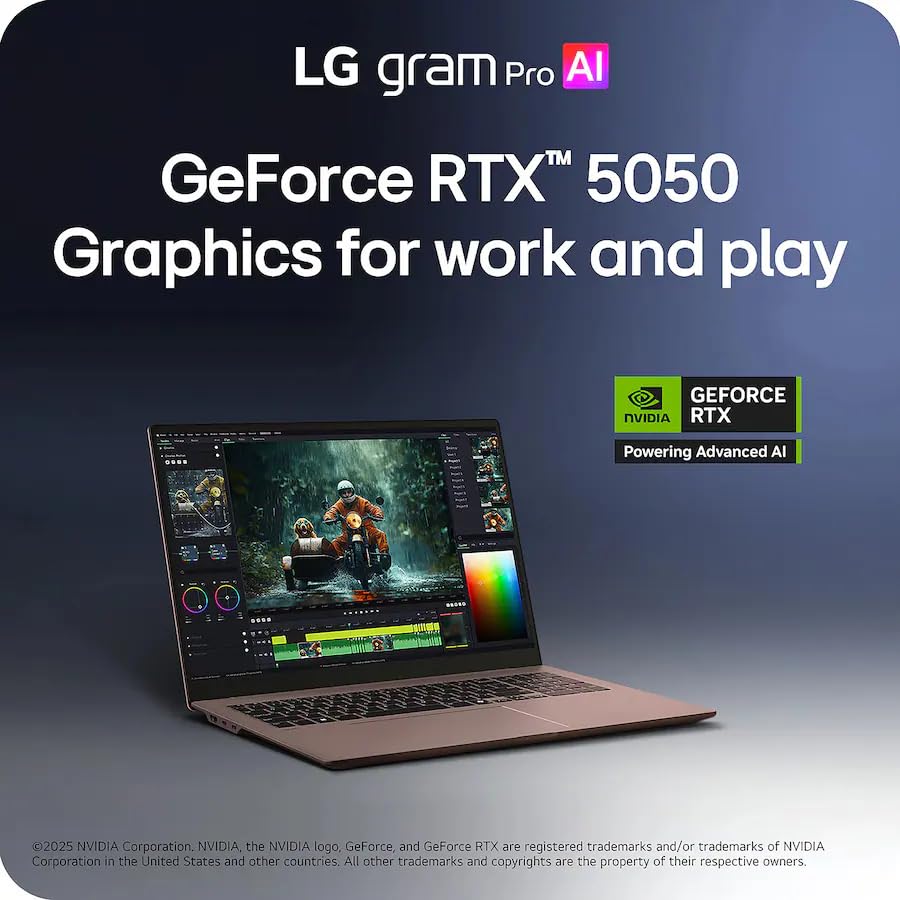 Image of LG Gram Pro Max Gaming Laptop RTX 5050 32GB RAM 1 TB SSD Intel Core Ultra 9