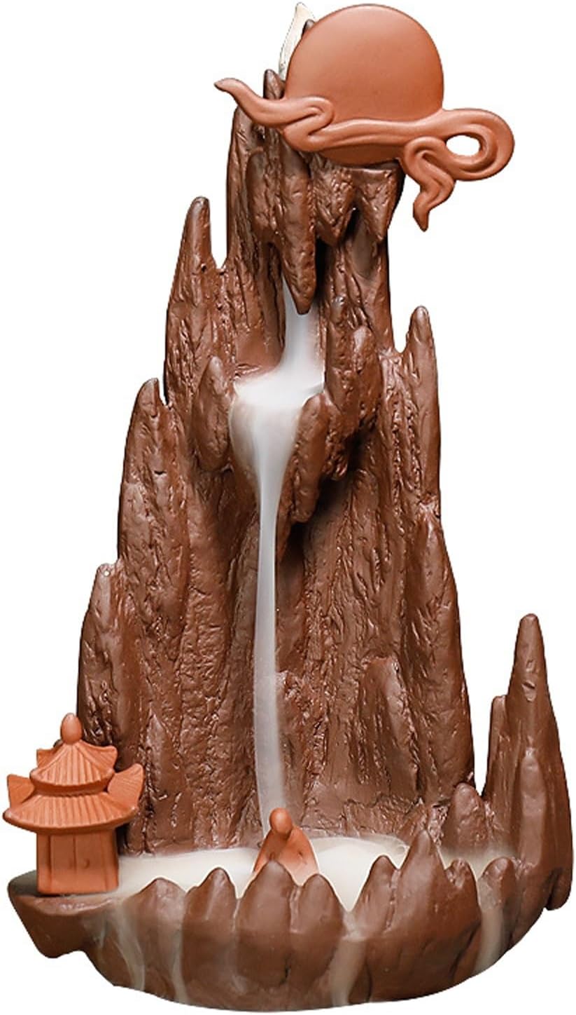 Backflow Incense Burner, Handmade Waterfall Incense Holder, Incense Holder Aromatherapy Ornament Home Decor