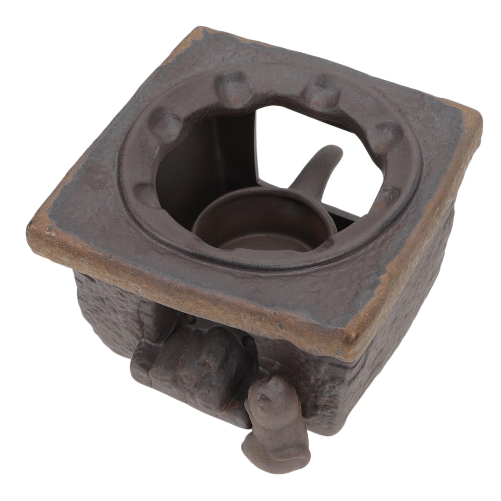 Calentador de Tetera de Cerámica Retro para Té y Base | Base de Estufa, Estilo Japonés, Conservación del Calor, Pieza de Sobremesa