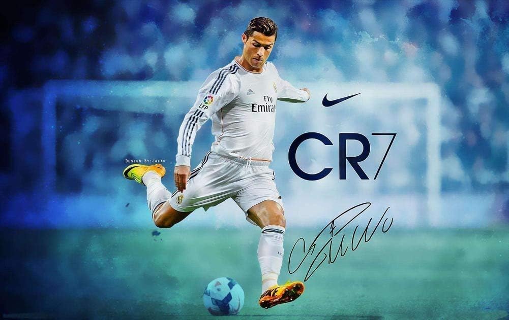 MIZOOCristiano Ronaldo Poster 12X18 Inch Rolled