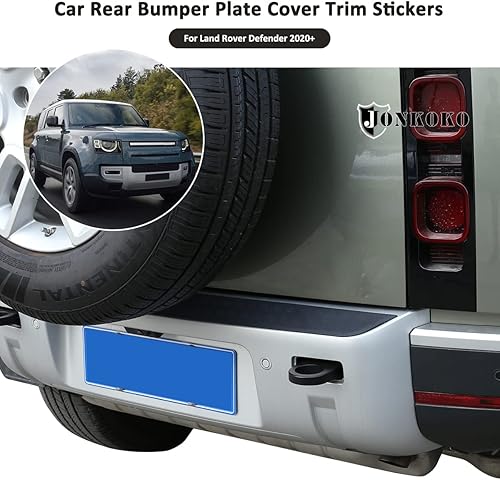 Miniatura 4 de YIWANG Para Land Rover Defender 90 110 2020-2024 Car Styling ABS Negro Car Bumper Plate Cover Trim Pegatinas para Defender Auto Accesorios (ABS