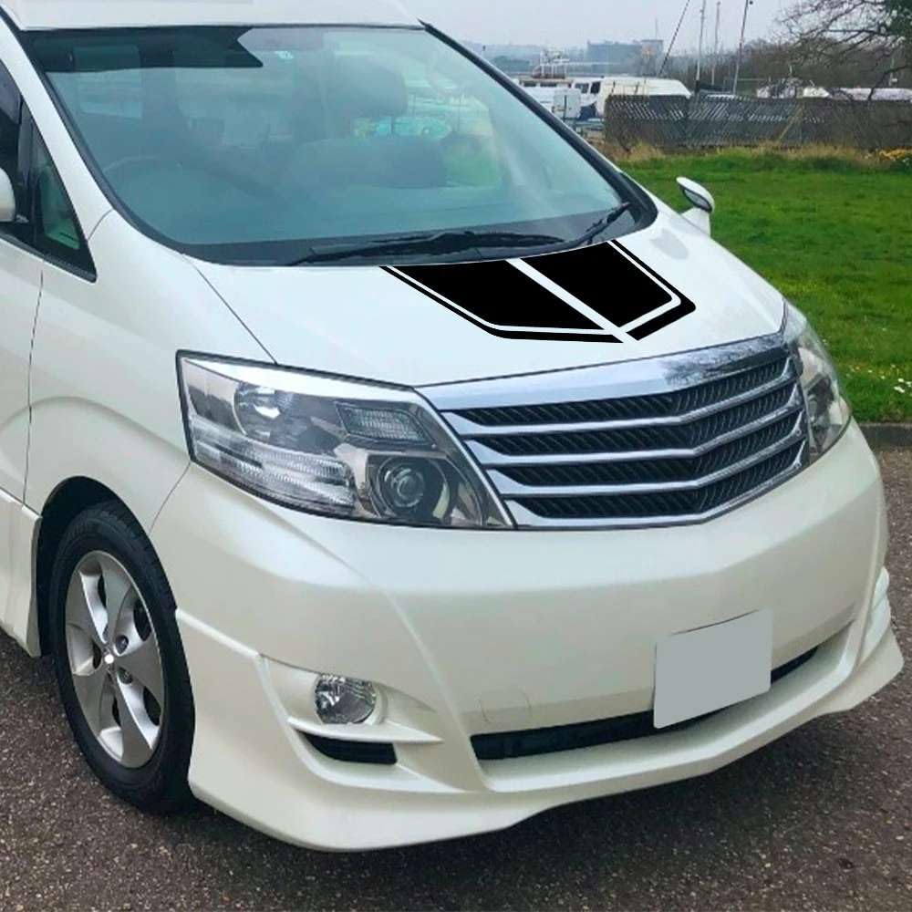Van Hood Stickers, For T=oyota Alphard Vellfire MVP Car Camper Graphic Custom Cover Vinyl Decor Decals Tuning Auto Accessories