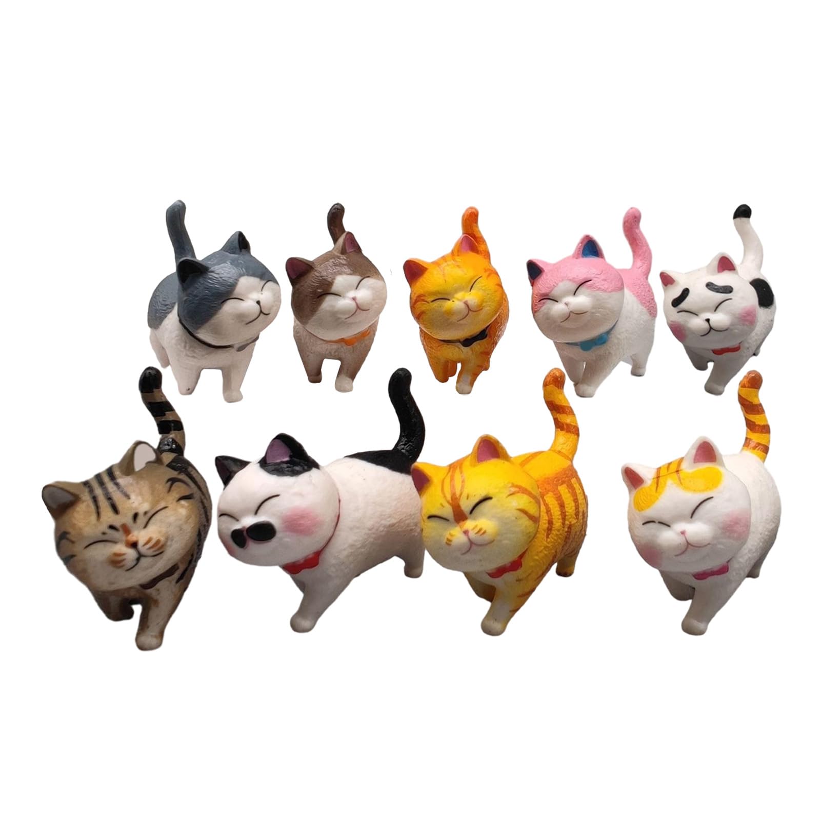10 Pièces Figurine De Chat Réaliste Set De Jouet De Mini Figurine D Chat Kit De Jeu Educatif Dapprentissage En Plastique Ch Amz