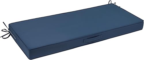 Cojín de banco, 59 x 18 pulgadas, impermeable, doble tubería, para muebles de exterior, cojines antideslizantes para asiento de ventana para