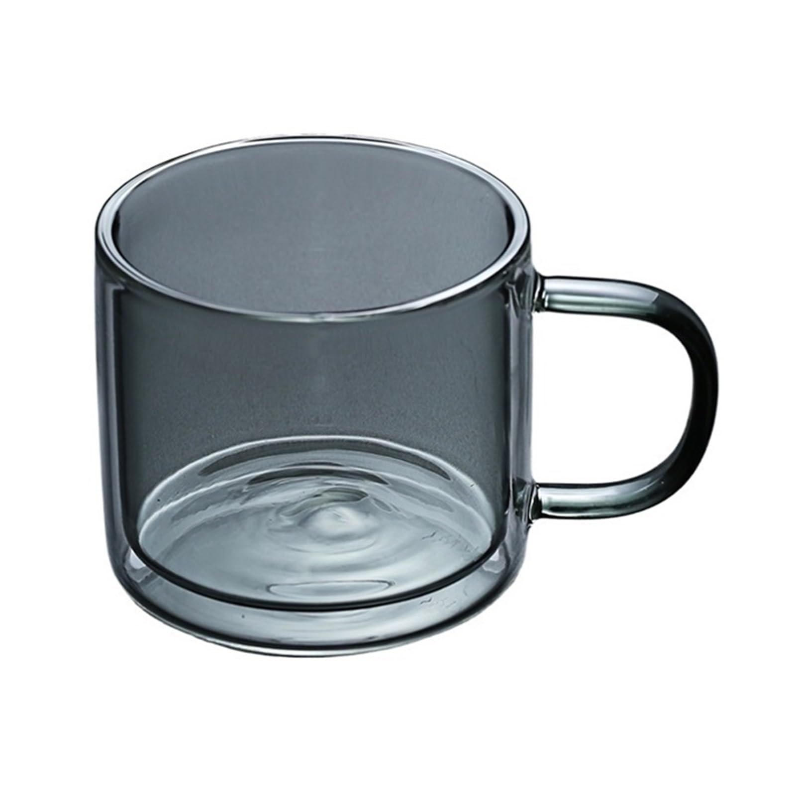 Tazas té o café borosilicato en color gris para desayunos elegantes con tazas de vidrio doble pared