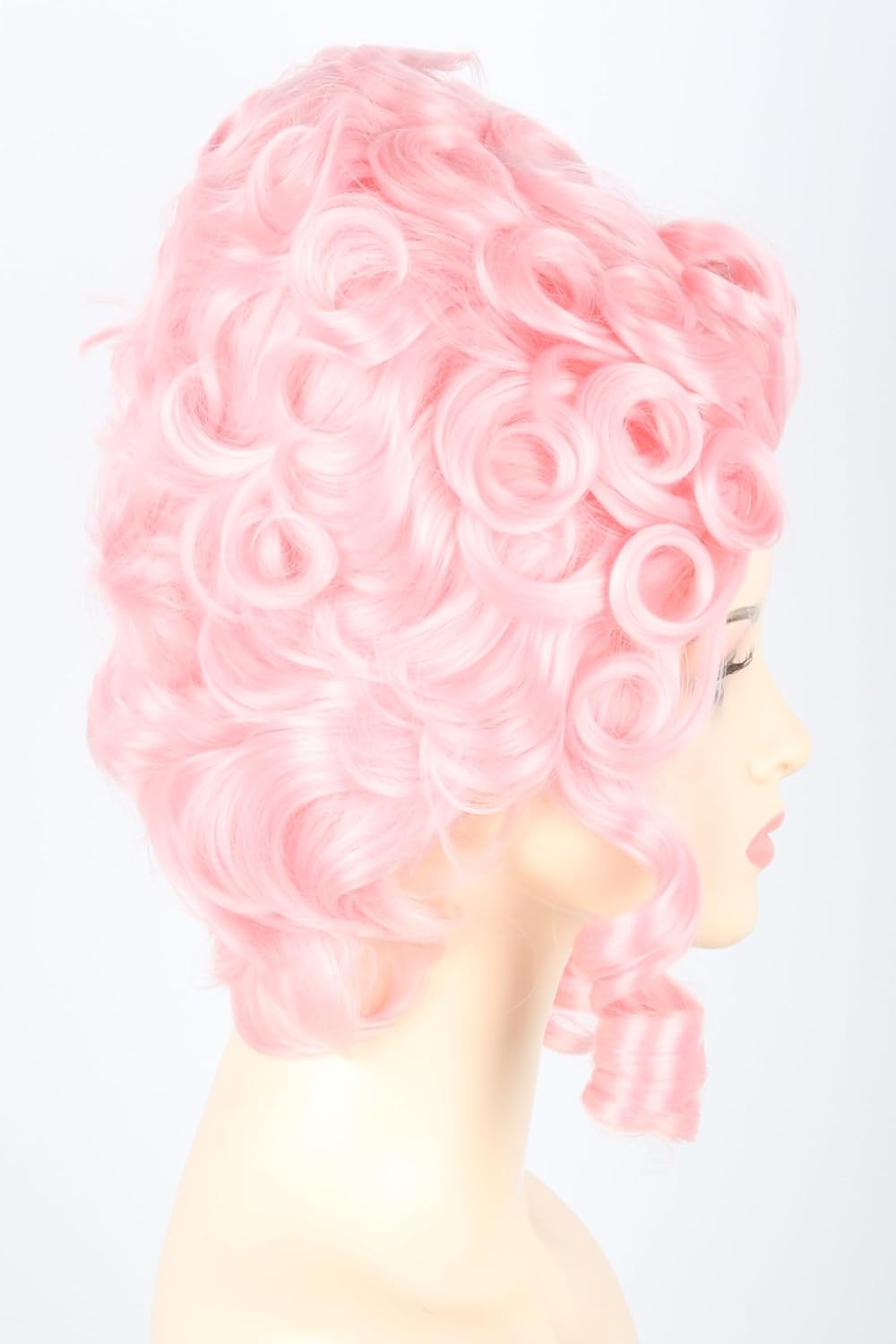 LeMarnia Colonial Wigs for Women Pink Victorian Court Vintage Wig Baroque Fluffy Beehive Wigs Halloween Costume Party Dress Wig - Image 4