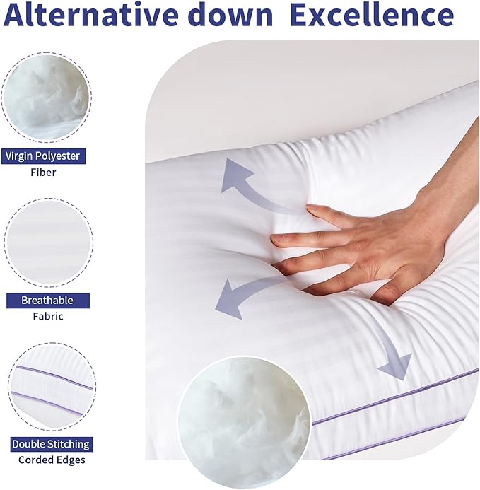 Set 2 Almohadas Queen Ajustables y Lavables miniatura 7