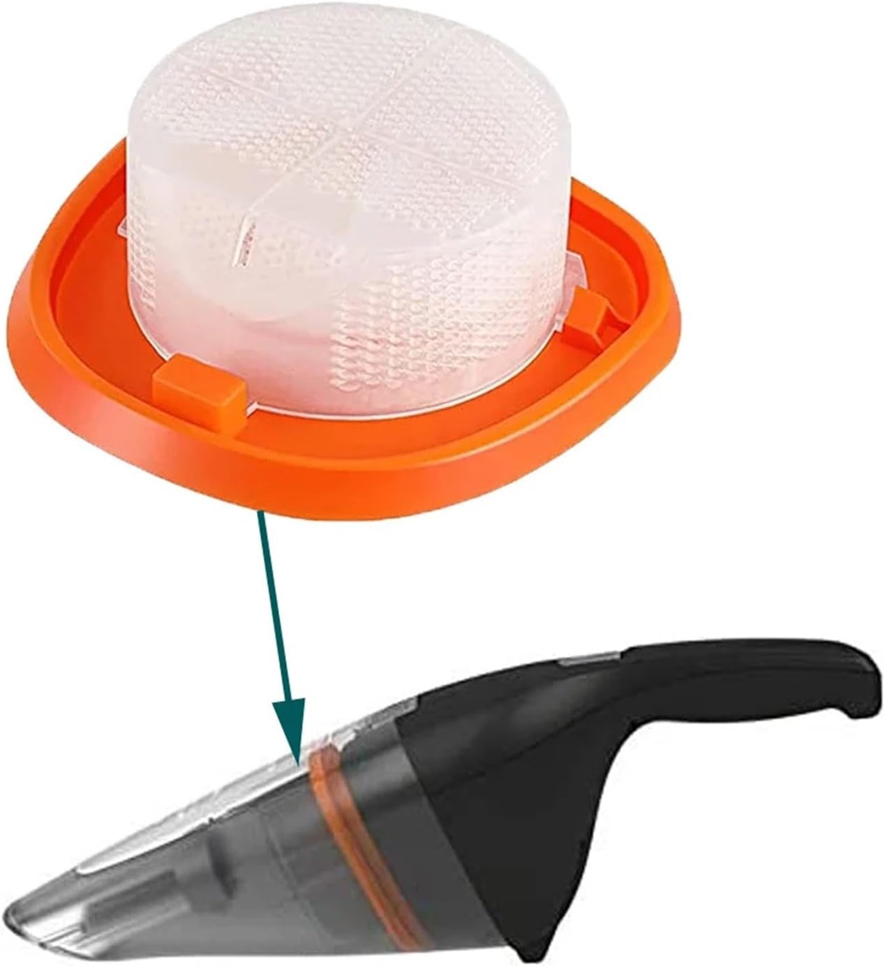 Upgraded H12 HEPA Filter，Compatible With Black And Decker Dustbuster NVC115JL/NVC115W-QW/NVC115JL-GB - Washable Cordless Handheld Vacuum Replacement Accessories(6pcs)