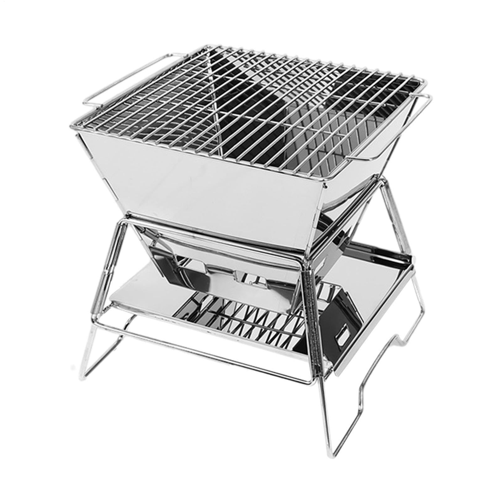 Réchaud de camping mini en acier inoxydable pour feu de camp et barbecue nomade