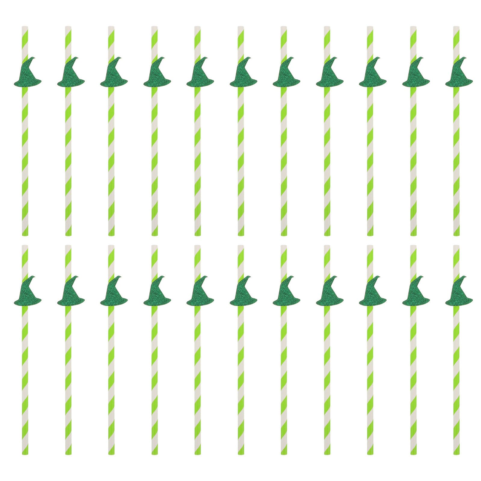 Sewroro 500 Unidades Pajitas de Papel para Fiesta de Halloween Diseño de Sombrero de Bruja, Material Papel Ligero y Limpieza Fácil, Ideales para Decoración y Bebidas