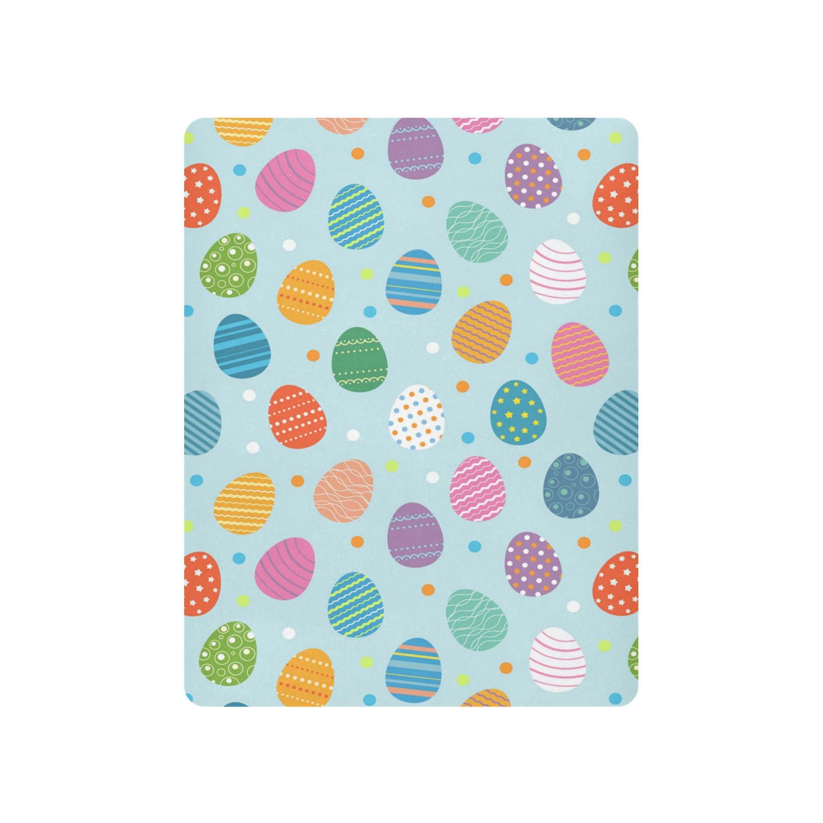 Moudou Easter Eggs Playard Sheet for Boy Girls, Soft Breathable Fitted Toddler Sheet for Standard Playard Bed Mattress, 39 x 27 x 5 Inch