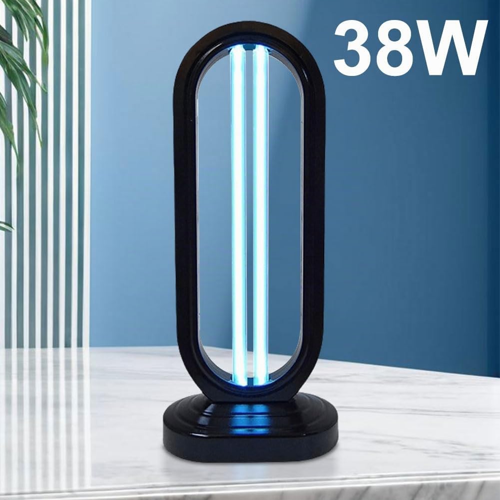 UV Desinfektionsturm Uv Lampe, UV Sterilisator UVC Lampe Desinfektion, UV KeimtöTende Lampe Uv Sterilisator Desinfektion Mit 3-Gang-Timing Und Fernbedienungsfunktion (Schwarz, 2 PCS)