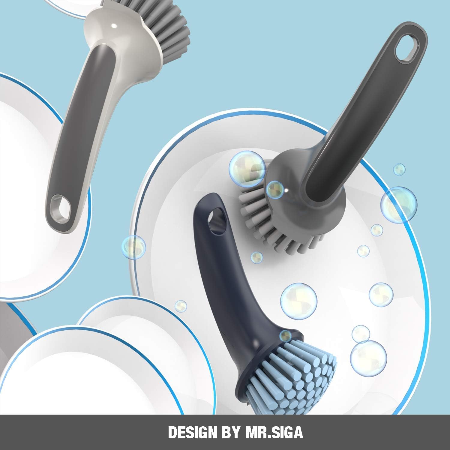 MR.SIGA Cleaning Brush - Kitchen Pot & Pan Brush -4