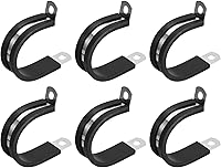 Vista 47 de uxcell Abrazadera de cable de 1-1/32 pulgadas (1.024 in) abrazadera de cable de acero inoxidable 304 Abrazadera aislada acolchada en forma de R