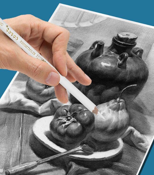 Amazon | 白鉛筆 3本セット デッサン用 塗り絵用色鉛筆 白 ハイライト