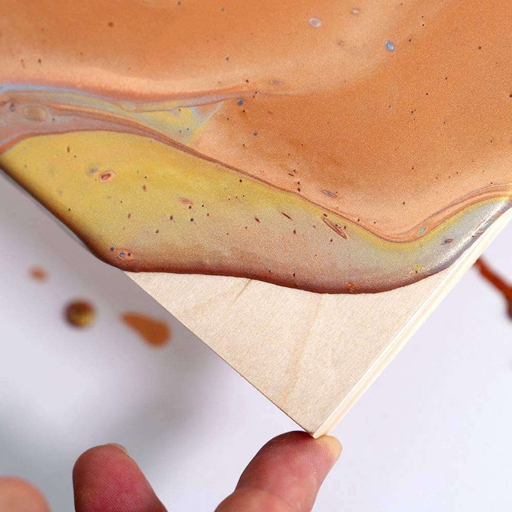 Mont Marte Acrylic Pouring Paint Set, Metal Color, Metallic Pouring Paint, Pouring Acrylic Set, 4 x 120 ml, Pane, Mixed, Premixed Canvas, Wood, Medium Density Fiberboard, Air Dry Clay and More