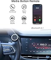 Vista 2 de Control remoto Bluetooth impermeable para deportes al aire libre. Altavoz de motocicleta Bluetooth Control de música y llamadas. Botón multimedia