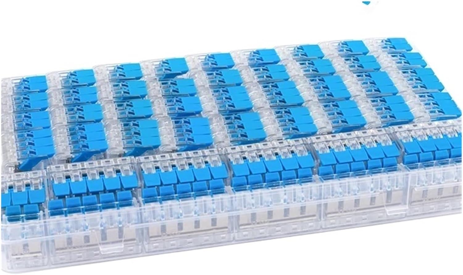 90 PCS/Kit Quick Home Wire Connectors Terminals 2/3/5 Pin Conductor with Lever Clamp Wiring Block Reusable Electrical Connectors(Blue 90PCS)