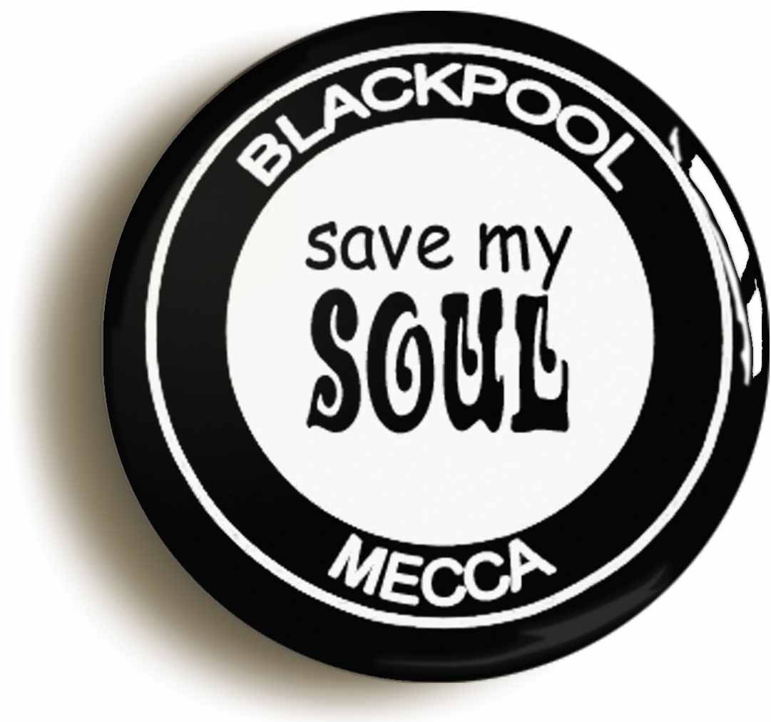 Northern Soul Blackpool Mecca Fridge Magnet (Circular 2inch / 50mm Diameter)