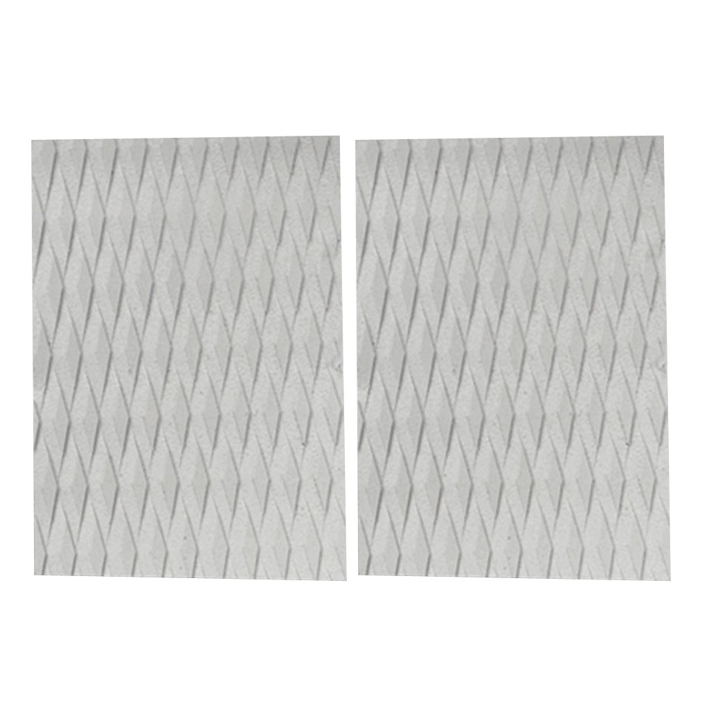 2 Pcs/set di Surfboard Traction Pads SUP Paddleboard Kiteboard Traction Pad, 30 x 21 x 0.5 cm - Grigio