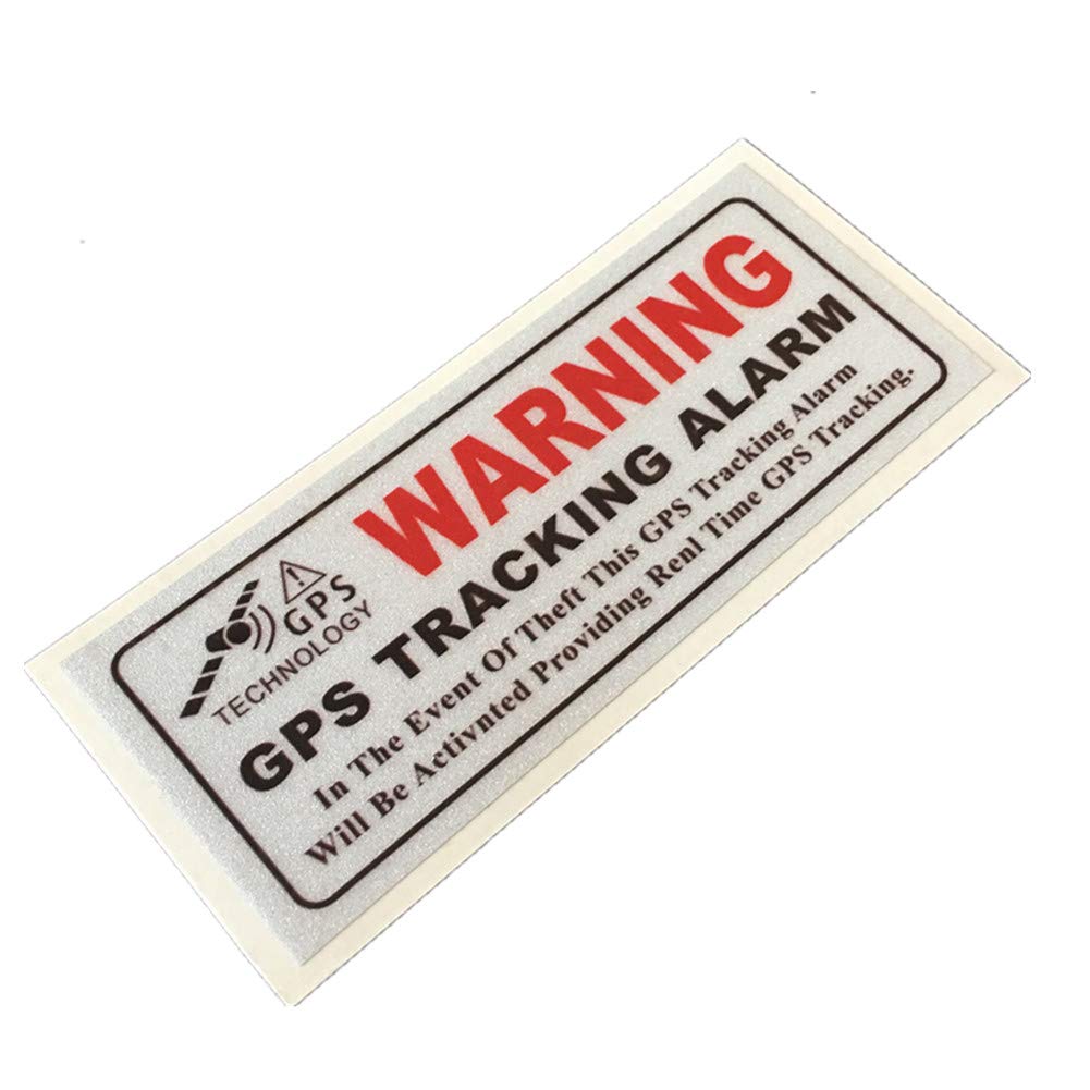 2PCS Car Styling Decals Warning GPS Tracking System Alarm Security Anti Theft Bike Sticker 10x4cm