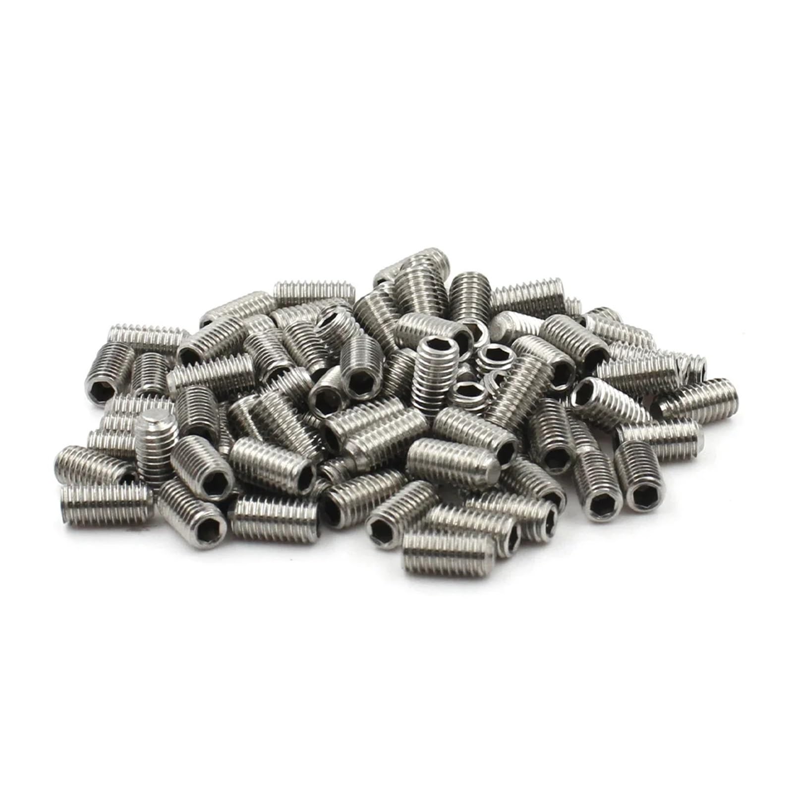 yaoqijie Tornillos prisioneros de cabeza hexagonal sin DIN916, acero inoxidable 304, con punta copa, 2 a 10 piezas, M1.6, M2, M3, M4, M5, M6, M8, M10 lasting