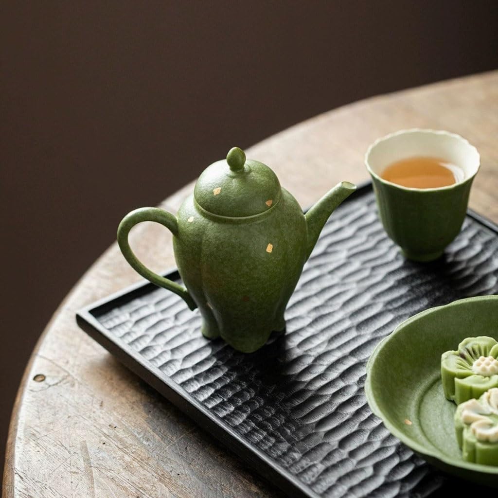 Tetera Infusiones Tetera De Cerámica Retro, Juego Té Casero Estilo Chino Con Agujero Filtro, Kung Fu Teapot