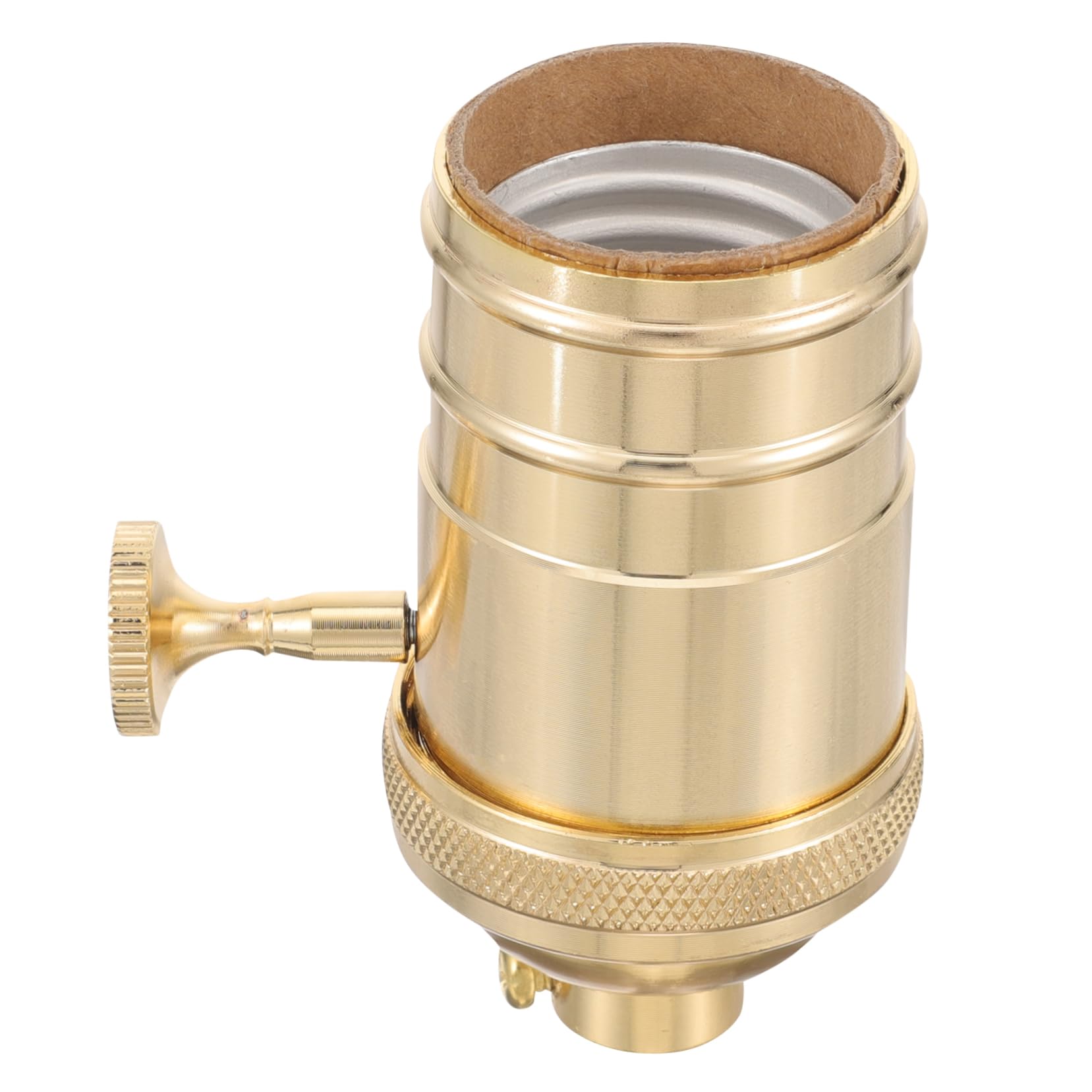 Gadpiparty Vintage Lamp Socket with Knob, Aluminum Alloy Screw-in Bulb Holder for E26 and E27, Firm Connection, Suitable for Dining Rooms and Restaurants, Retro Style Light Socket