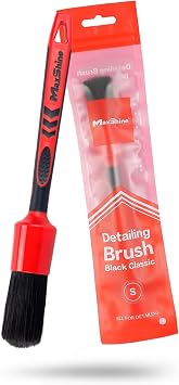 Maxshine Large #14 Universal Detailing Brush Black Classic with Soft Synthetic Bristles Durable, High-Density Brush for Interior, Exterior, Leather Seats, Engine Bay & Wheels