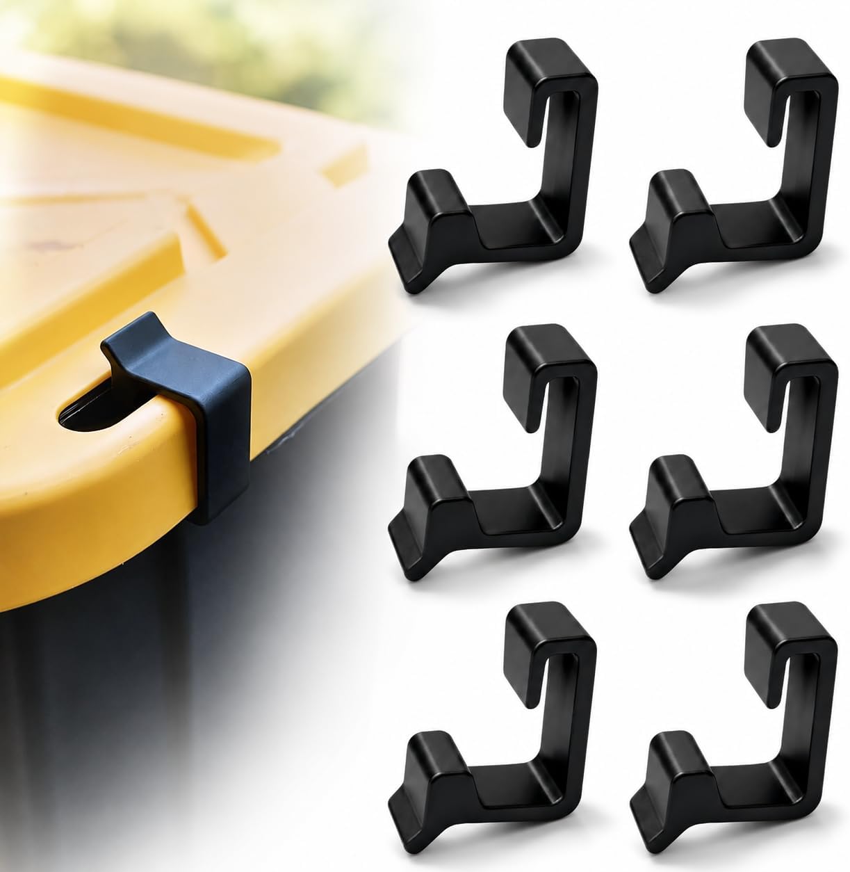 Tote Lid Clips compatible with Sterilite Yellow Top Storage Totes Replacement Lid Lock Clips for Storage Bin Organization Garage Basement Moving Containers 6PCS