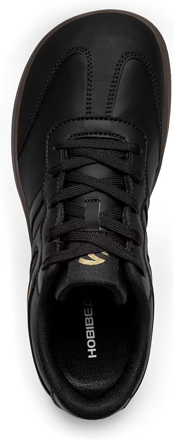 HOBIBEAR Barefoot Shoes Wide Casual Lace Up Retro Leather Fashion Sneakers for Women Men - Image 5