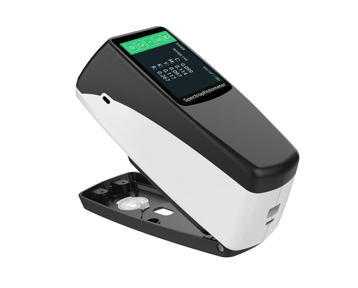 Grating Spectrodensitometer Digital Printing Color Reflection Meter Tester with Reflectivity 0-200% Resolution 0.01% Aperture Φ1.5mm/3mm M0-M3 for Magazine Sticker Label Color Density Testing