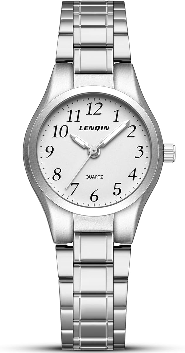 LN LENQIN Watches for Women Easy Read Waterproof Ladies Watches Quartz Wrist Watch with Stainless Steel Band