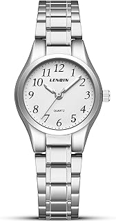 Damenuhr Edelstahl Armbanduhr Damen wasserdichte Uhr Damen Klassisch Analog Quarz Damenuhren