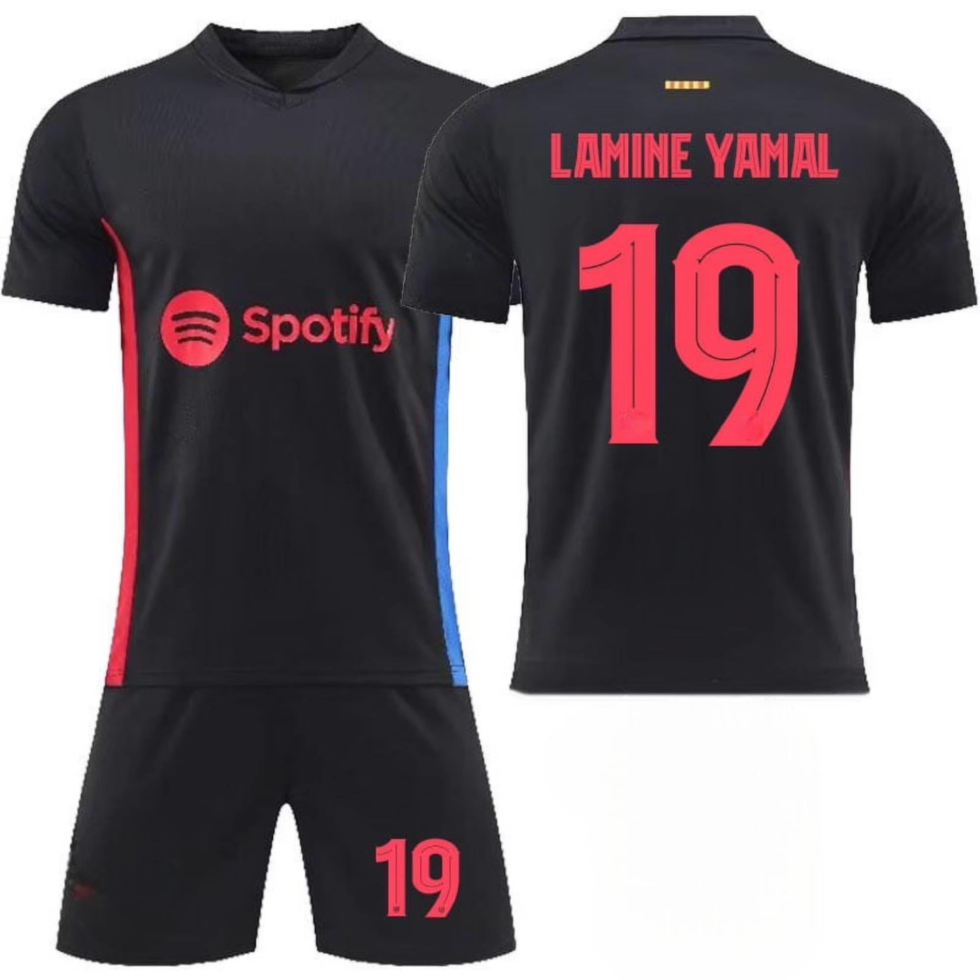 Sports Soccer Football Team Barcelona Yamal Jersey T Shirt with Shorts (Men,Kids,Boys)(X Large 42) Multicolour-image-24