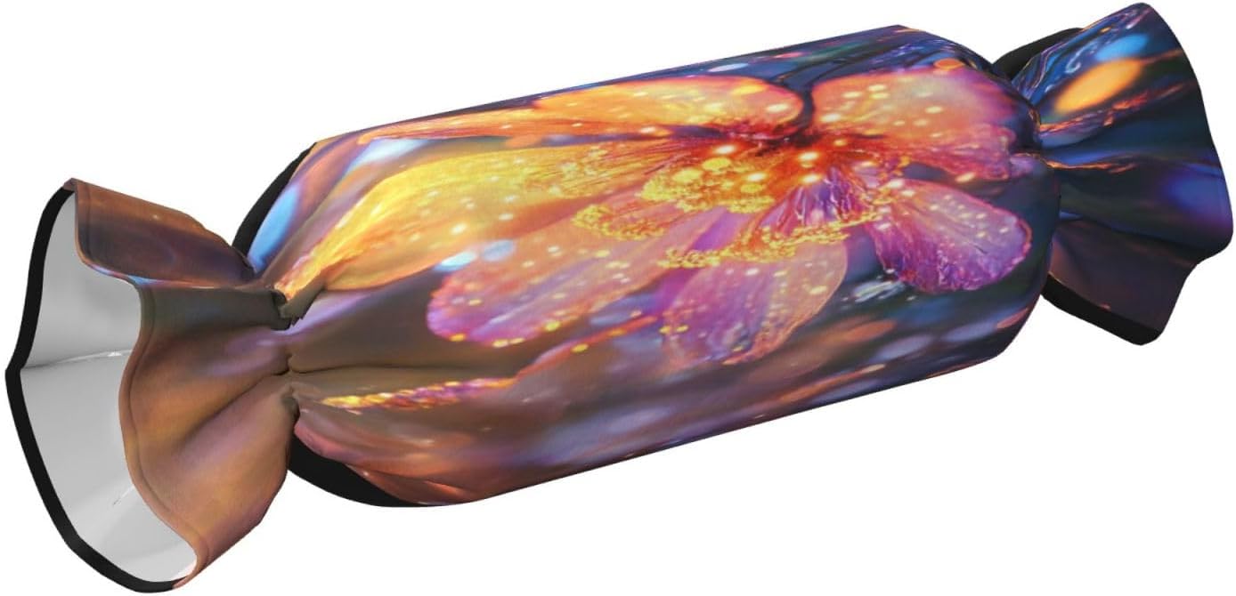Radiant and Stunning Flowers Cylindrical Pillow-Premium Bed Pillows, Side Sleeper Neck Support, Decorative Candy Design, Soft and Durable